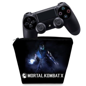 Capa Case PS4 Controle - Mortal Kombat X - Sub Zero - Pop Arte Skins