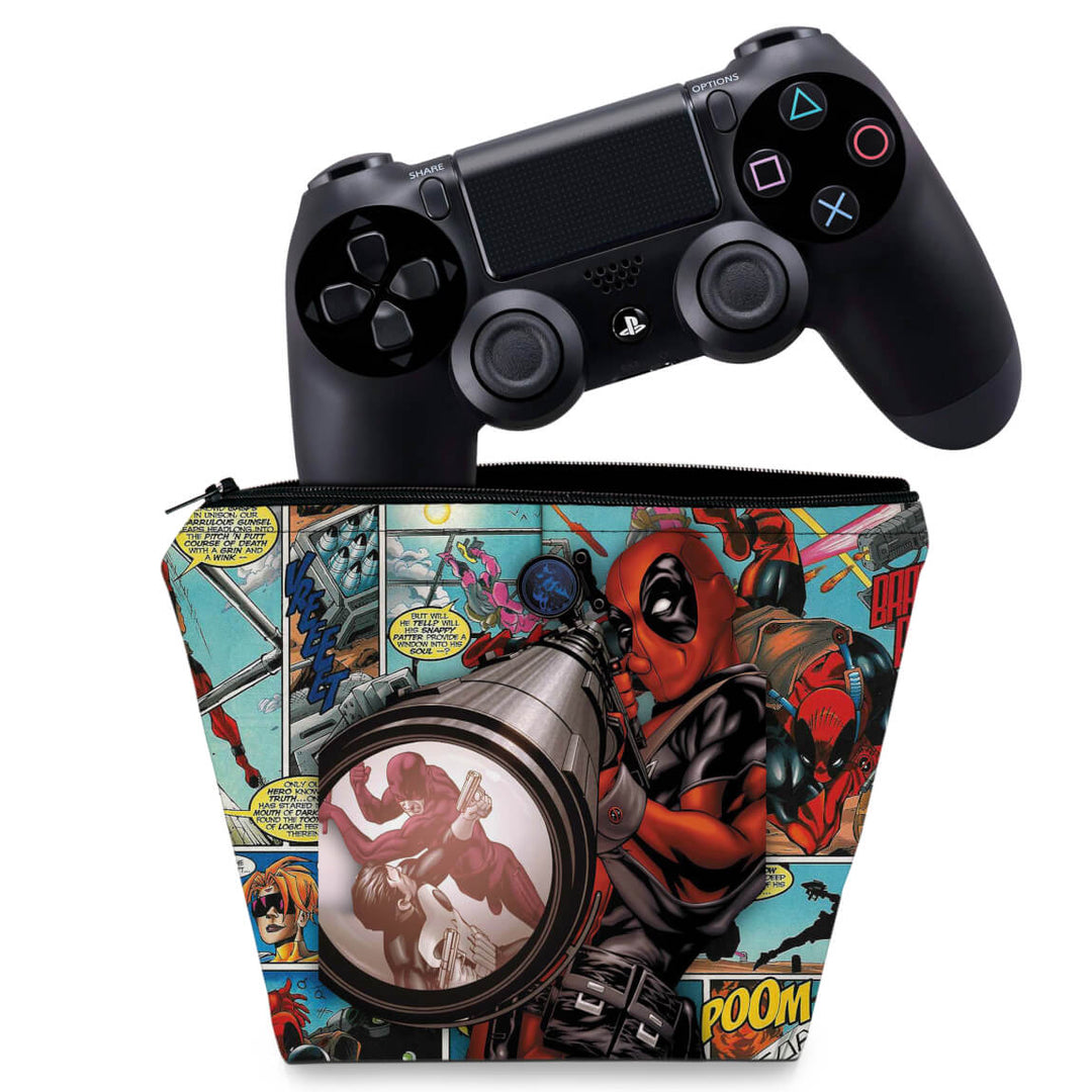 Capa Case PS4 Controle - Deadpool - Pop Arte Skins