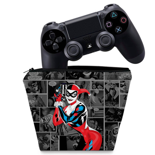 Capa PS4 Controle Case - Harley Quinn - Arlequina #A