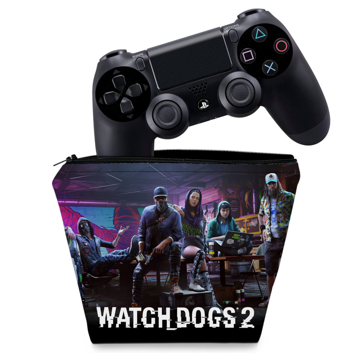 Capa PS4 Controle Case - Watch Dogs 2