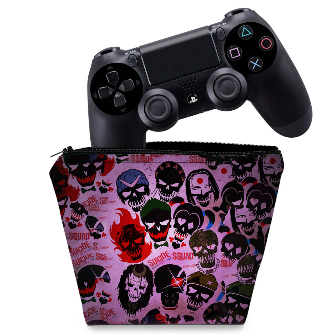 Capa PS4 Controle Case - Esquadrão Suicida #C