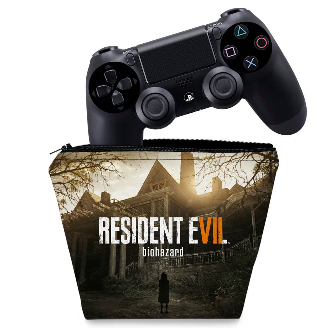 Capa Case PS4 Controle - Resident Evil 7: Biohazard