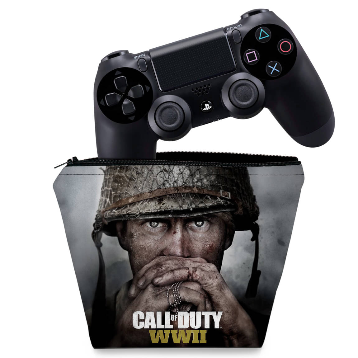 Capa Case PS4 Controle - Call Of Duty Ww2