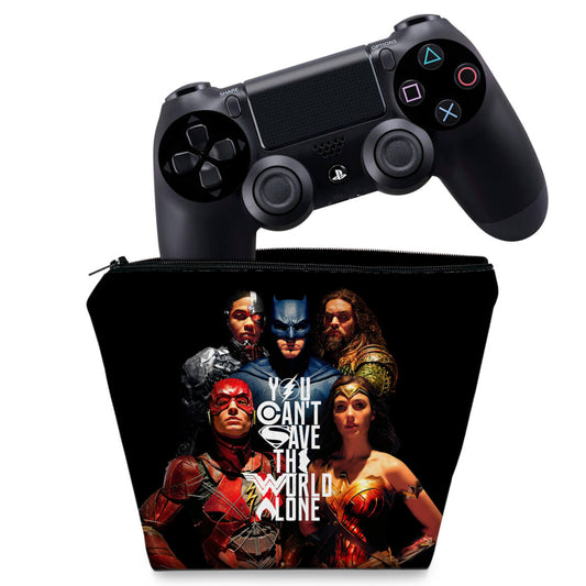 Capa PS4 Controle Case - Liga Da Justiça
