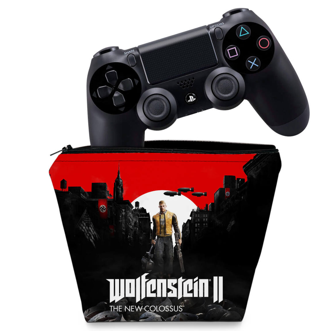 Capa Case PS4 Controle - Wolfenstein 2 New Order - Pop Arte Skins