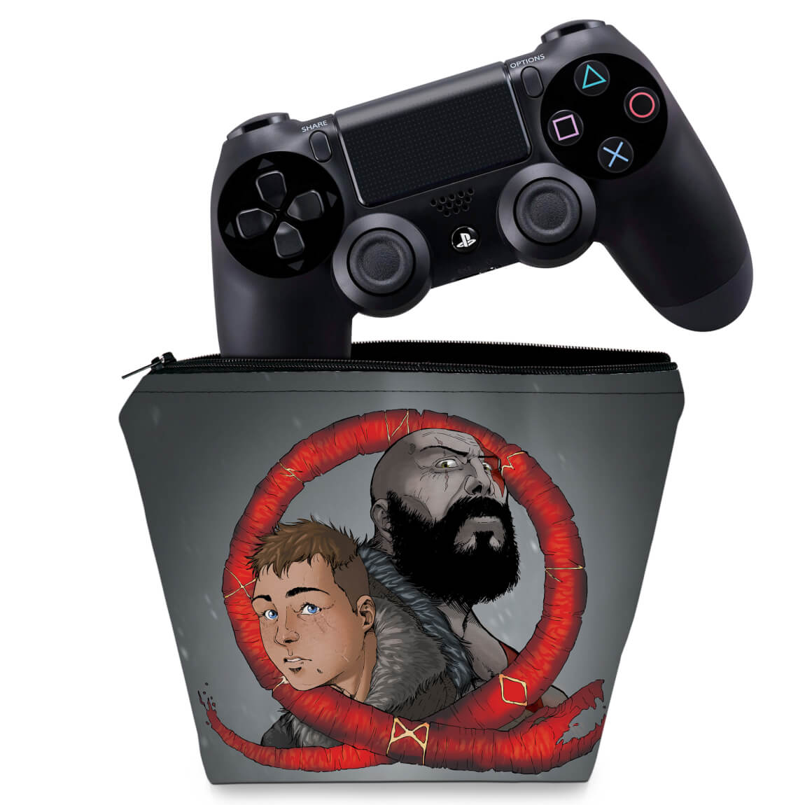 Capa Case PS4 Controle - God Of War 4