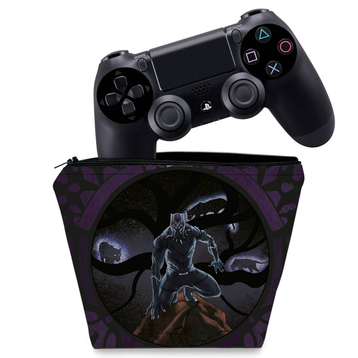 Capa Case PS4 Controle - Pantera Negra