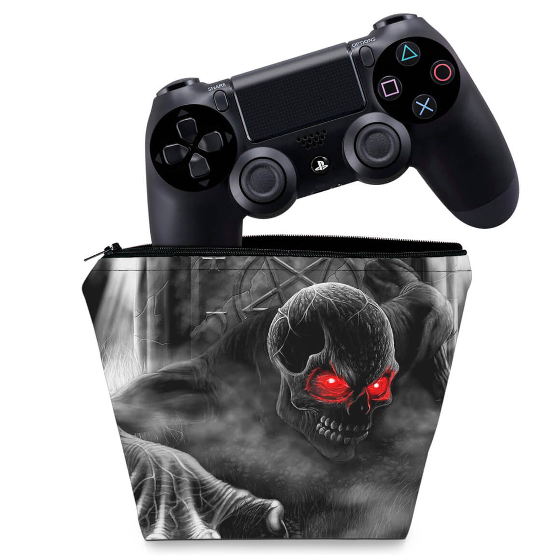 Capa Case PS4 Controle - Caveira Skull - Pop Arte Skins