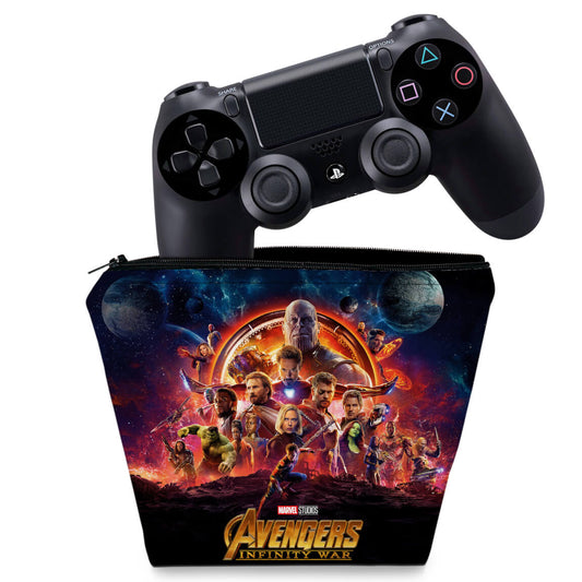 Capa PS4 Controle Case - Os Vingadores: Guerra Infinita