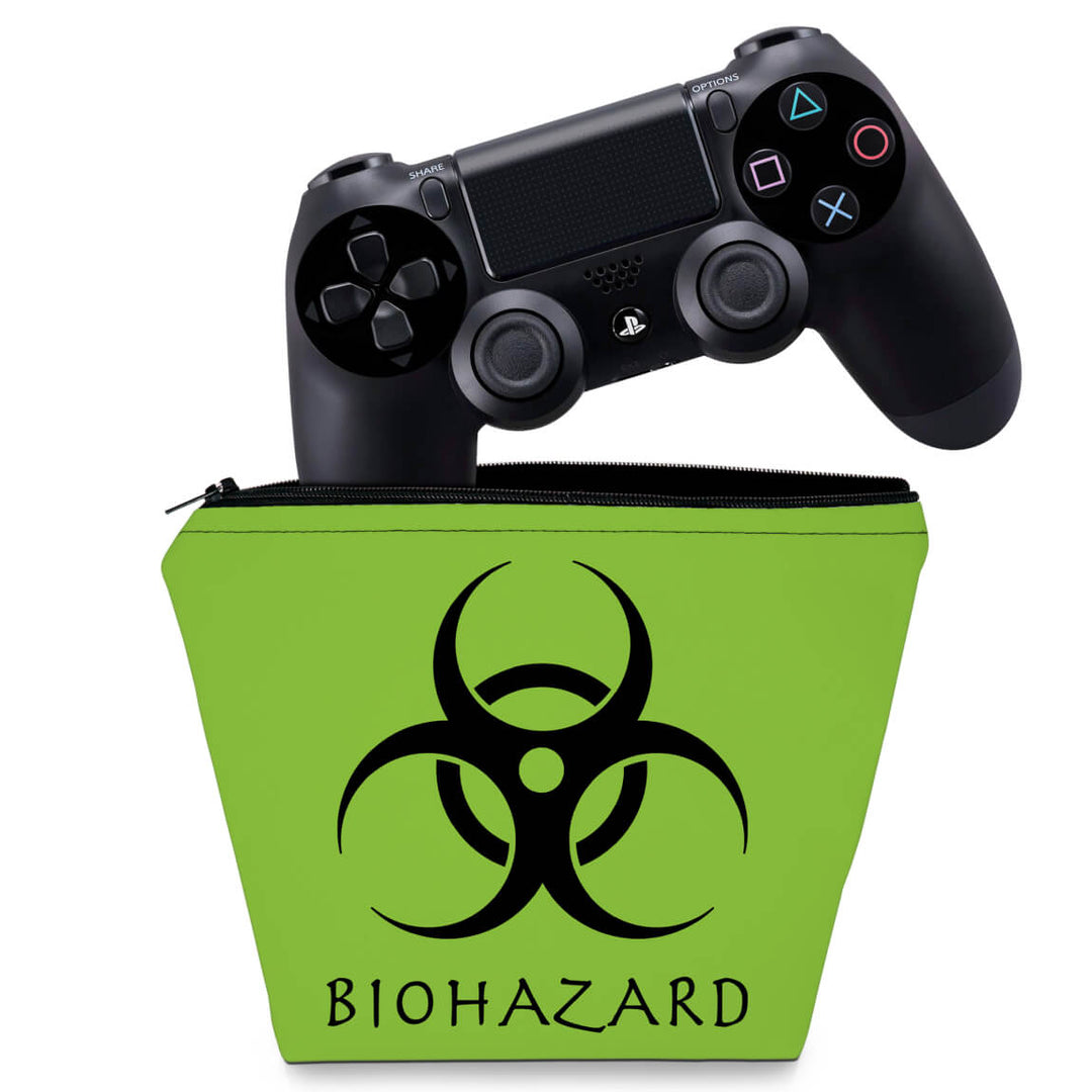 Capa Case PS4 Controle - Biohazard Radioativo - Pop Arte Skins
