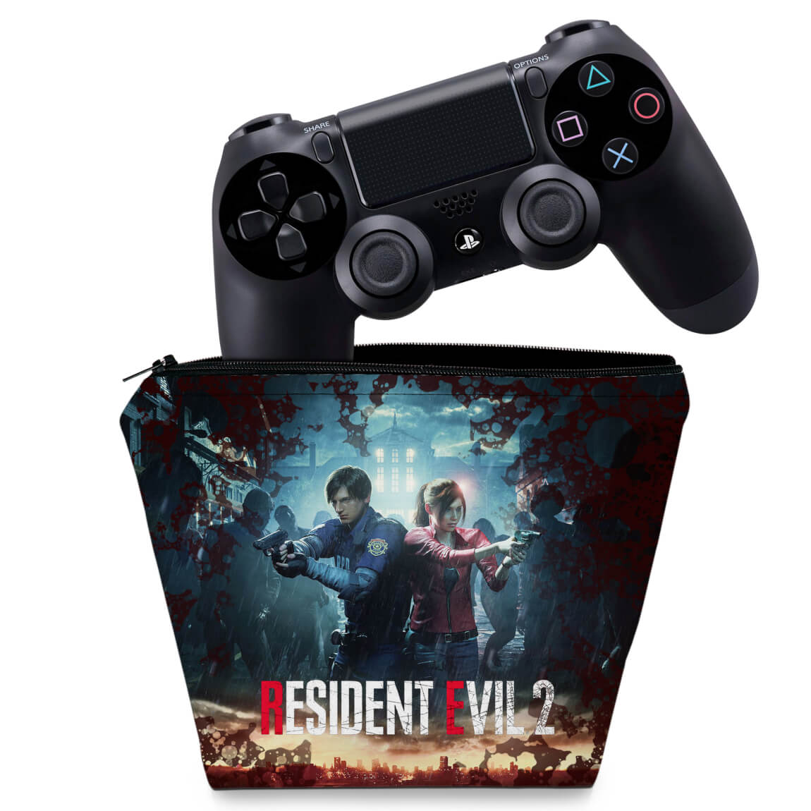 Capa Case PS4 Controle - Resident Evil 2 Remake