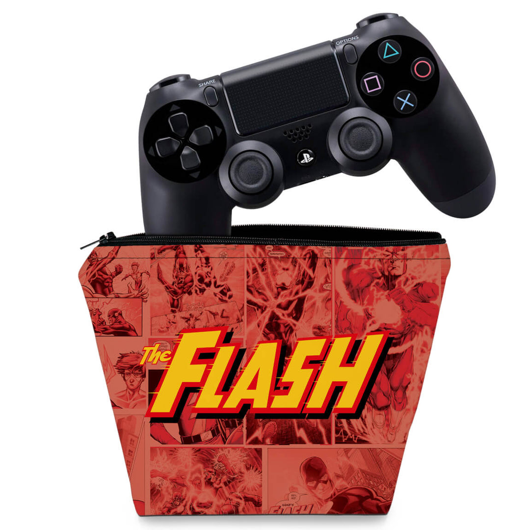 Capa Case PS4 Controle - The Flash Comics - Pop Arte Skins