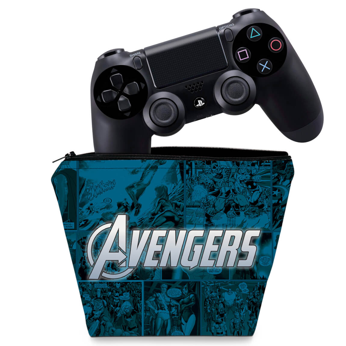 Capa Case PS4 Controle - Avengers Vingadores Comics