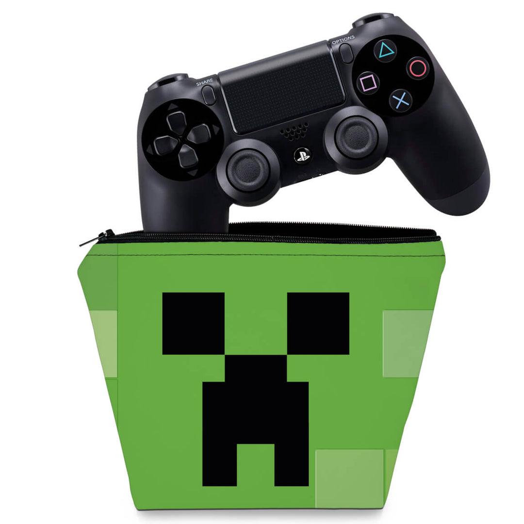 Capa Case PS4 Controle - Creeper Minecraft - Pop Arte Skins