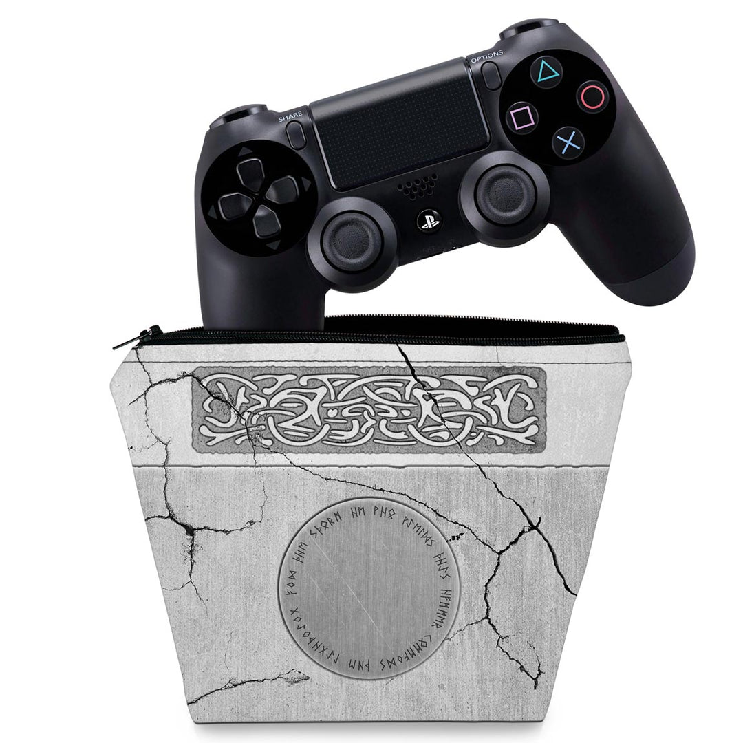 Capa Case PS4 Controle - Mjolnir Thor Amor e Trovão - Pop Arte Skins