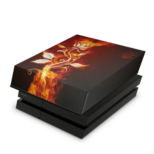 Capa Anti Poeira PS4 Fat - Fire Flower