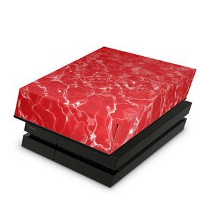 Capa Anti Poeira PS4 Fat - Aquático Água Vermelha - Pop Arte Skins