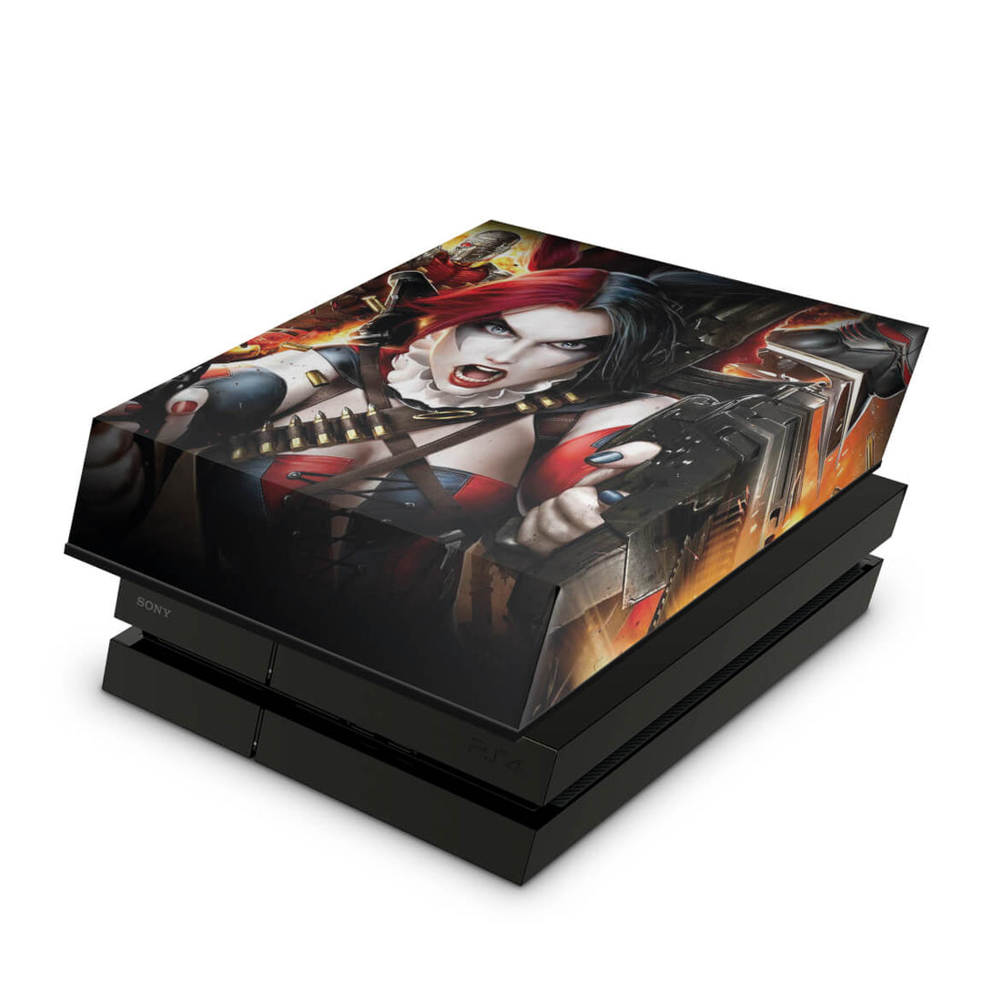 Capa Anti Poeira PS4 Fat - Harley Quinn - Arlequina #B - Pop Arte Skins