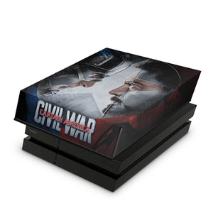 Capa Anti Poeira PS4 Fat - Capitão America - Guerra Civil - Pop Arte Skins