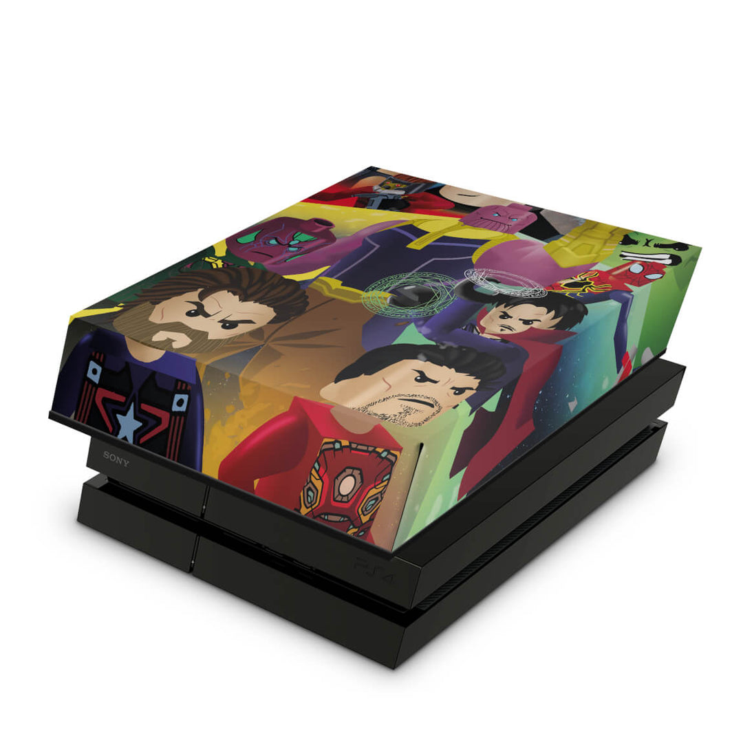 Capa Anti Poeira PS4 Fat - Lego Avengers Vingadores - Pop Arte Skins