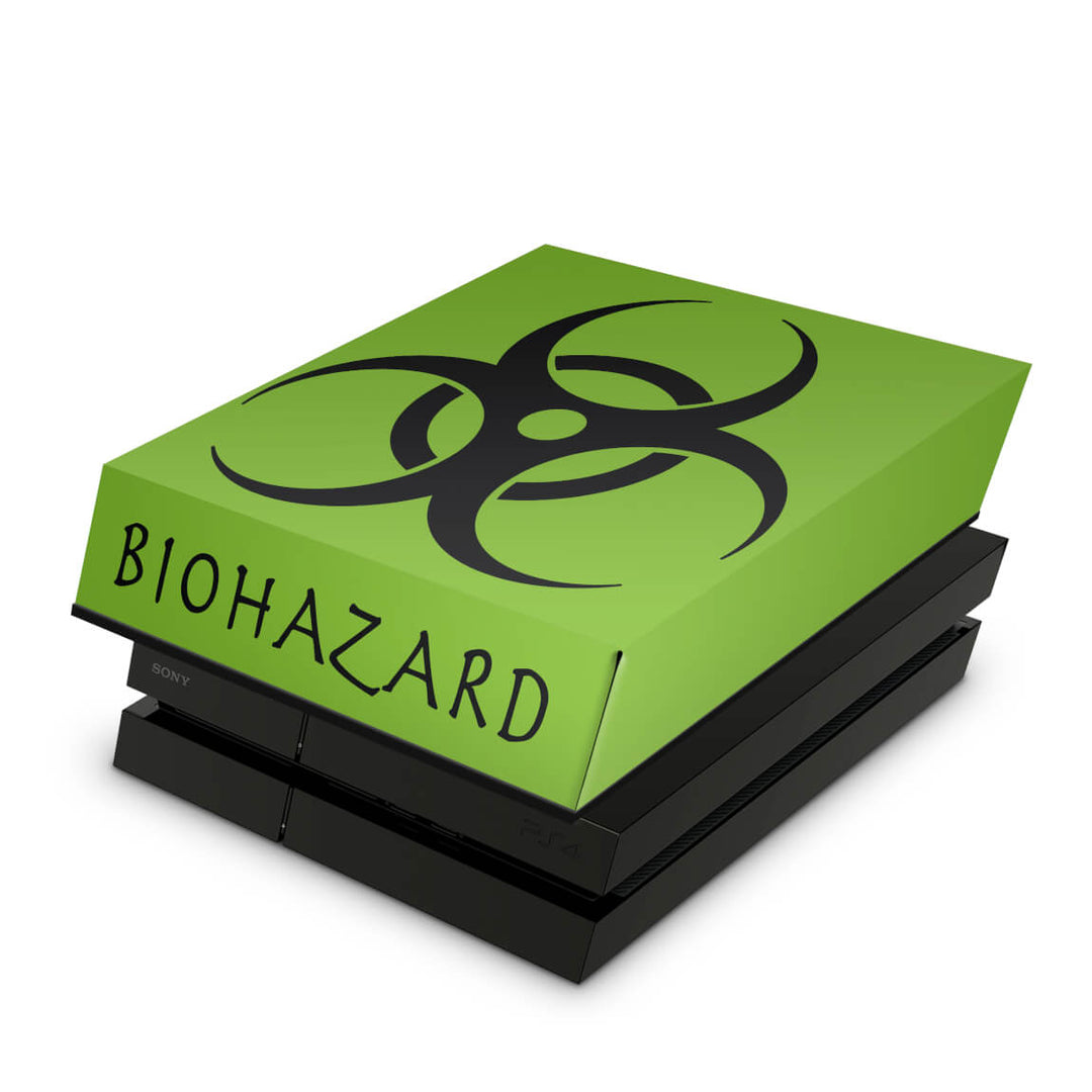 Capa Anti Poeira PS4 Fat - Biohazard Radioativo - Pop Arte Skins