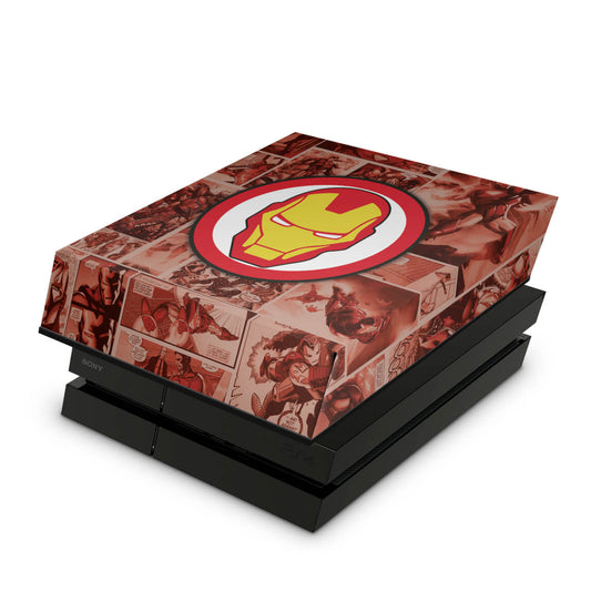 PS4 Fat Capa Anti Poeira - Homem De Ferro Comics