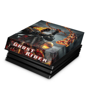 Capa Anti Poeira PS4 Pro - Ghost Rider #B
