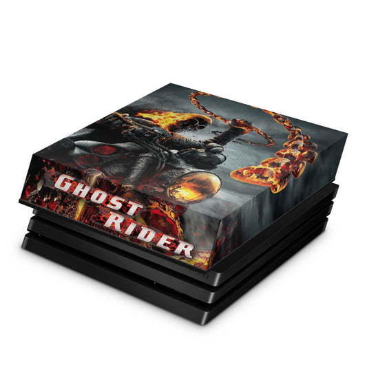 Capa Anti Poeira PS4 Pro - Ghost Rider #B