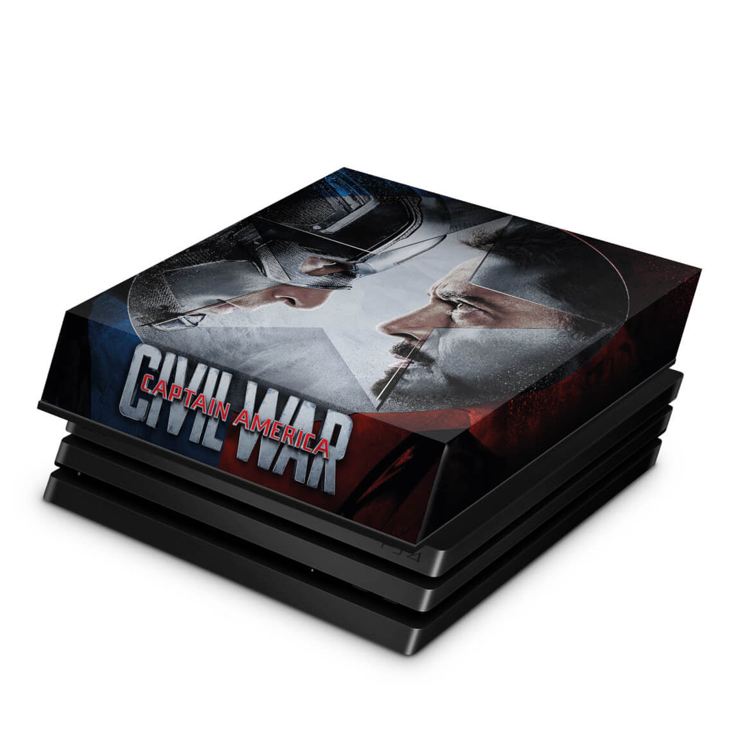 Capa Anti Poeira PS4 Pro - Capitão America - Guerra Civil