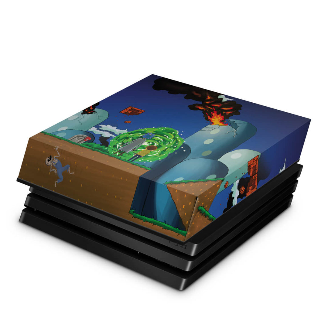 Capa Anti Poeira PS4 Pro - Rick And Morty Mario