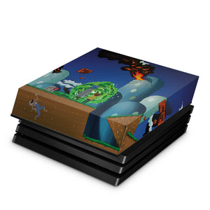 Capa Anti Poeira PS4 Pro - Rick And Morty Mario