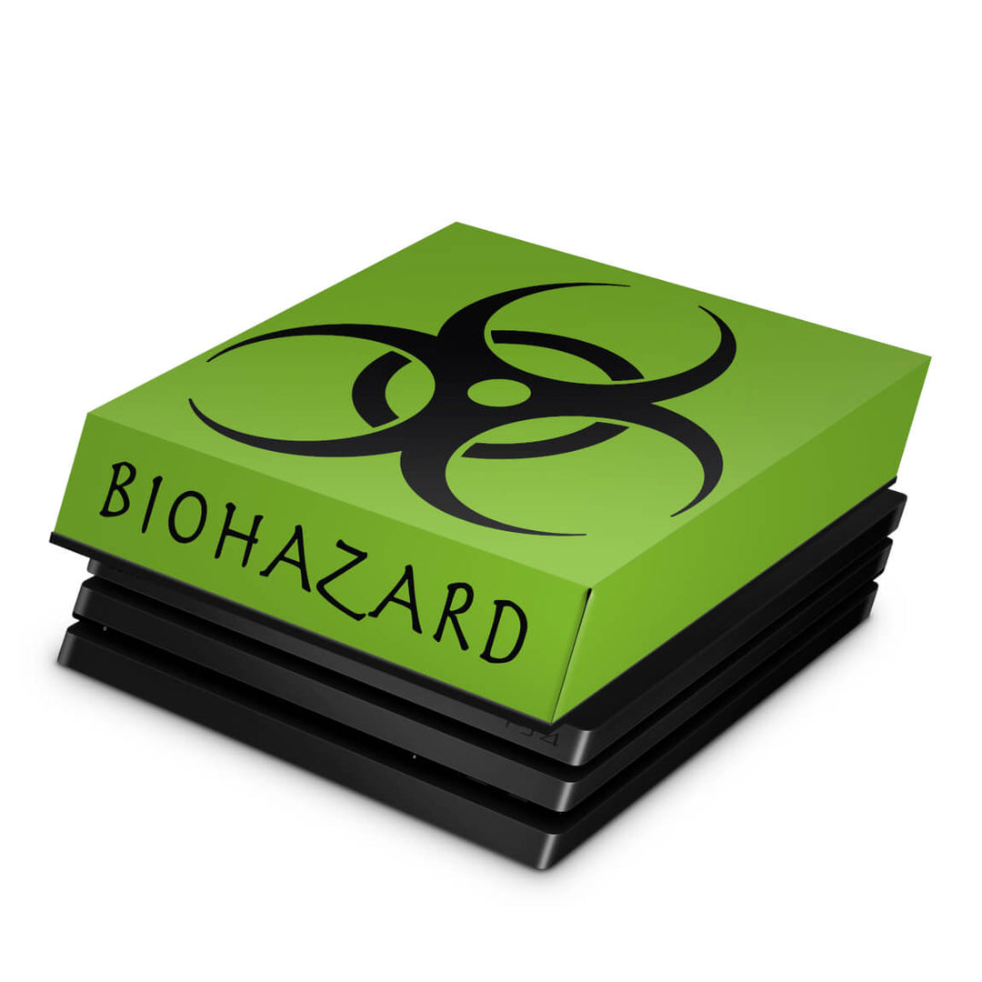 Capa Anti Poeira PS4 Pro - Biohazard Radioativo - Pop Arte Skins