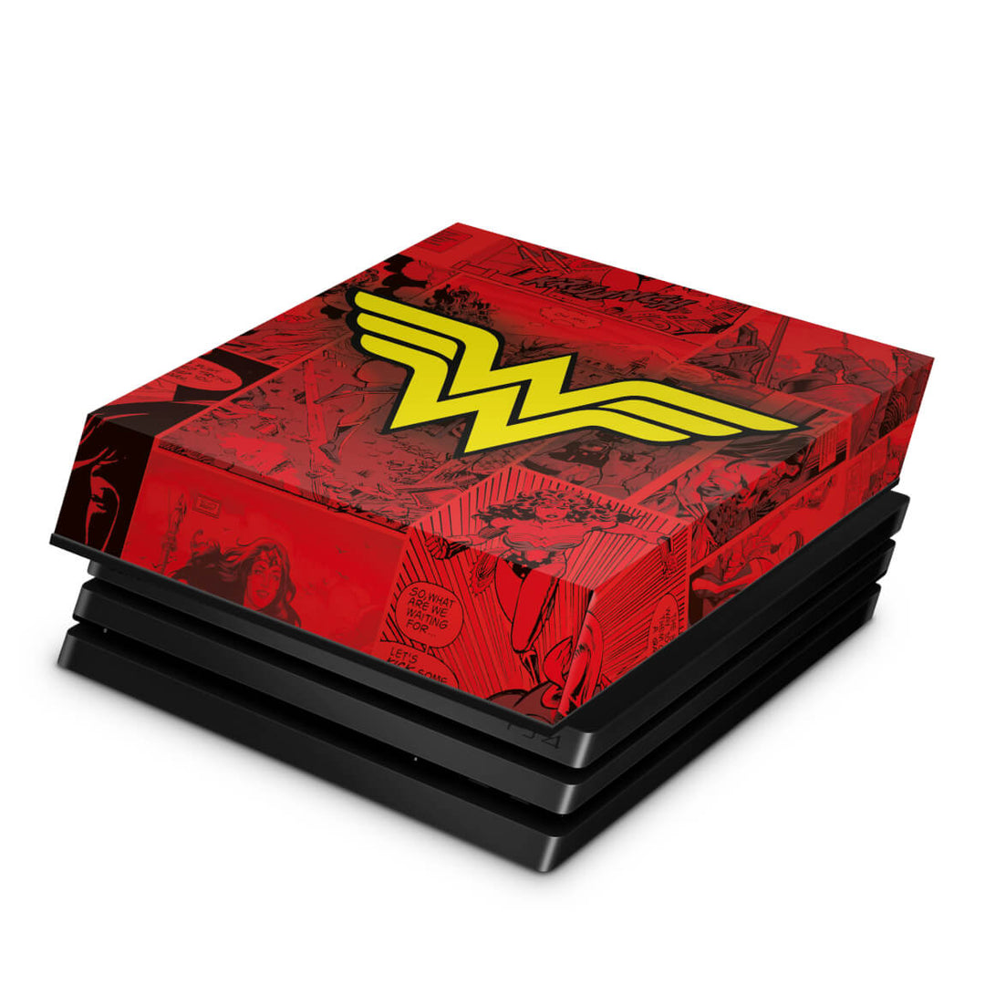 Capa Anti Poeira PS4 Pro - Mulher Maravilha Comics