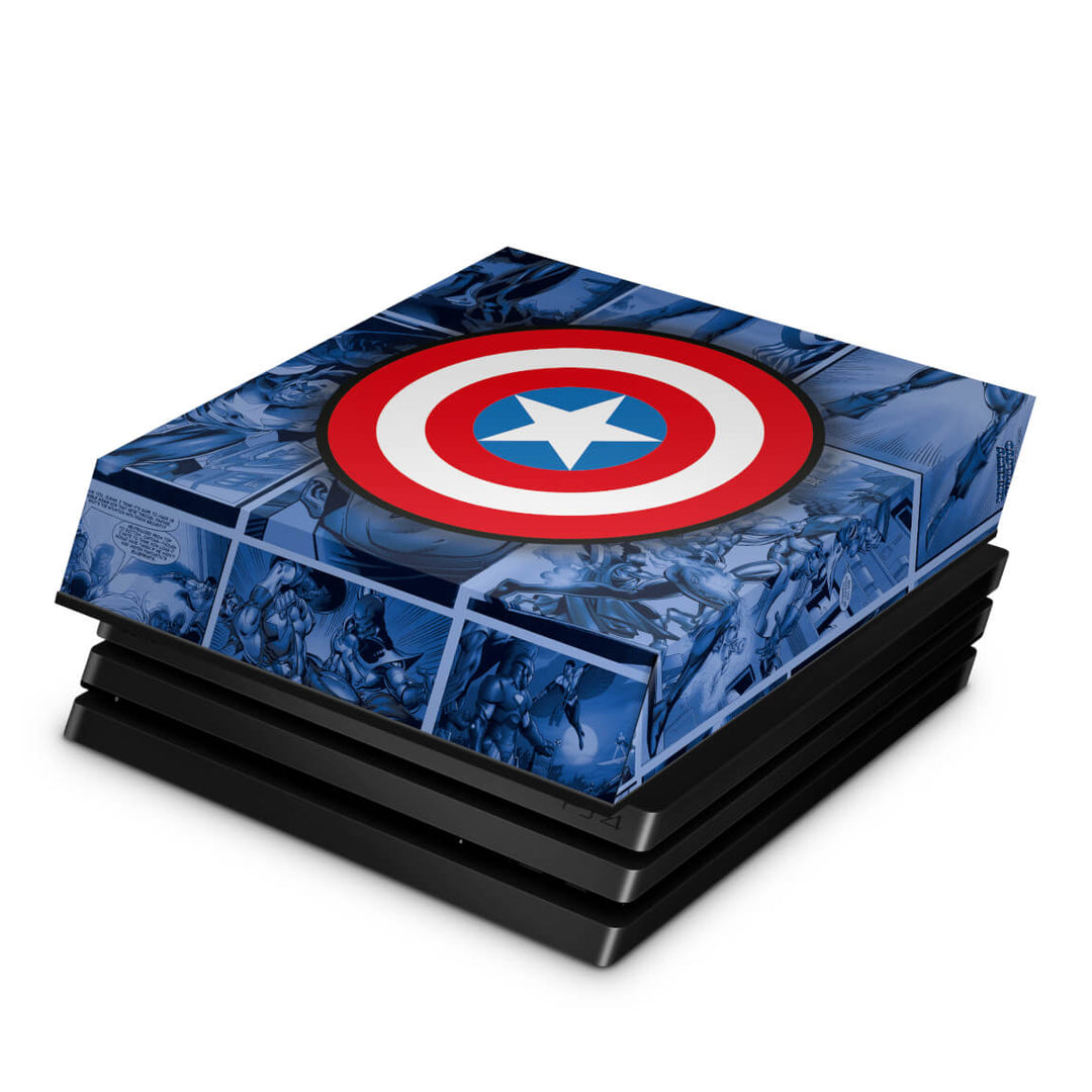 Capa Anti Poeira PS4 Pro - Capitão América Comics