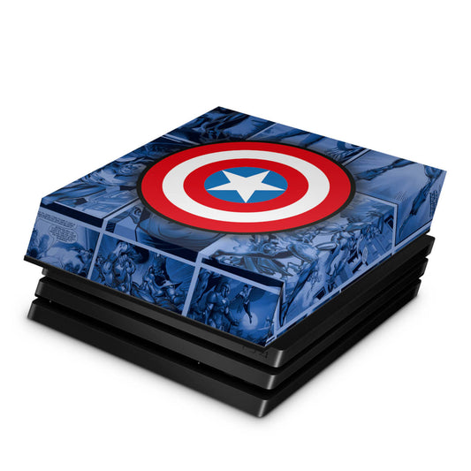 PS4 Pro Capa Anti Poeira - Capitão América Comics