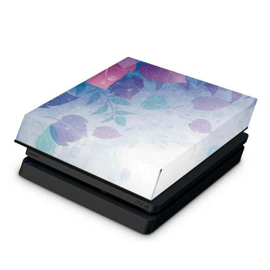 Capa Anti Poeira PS4 Slim - Folhas Lilás