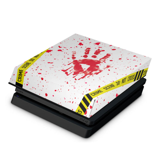 PS4 Slim Capa Anti Poeira - Cena de Crime Scene
