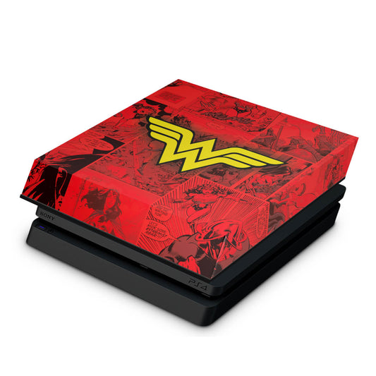 PS4 Slim Capa Anti Poeira - Mulher Maravilha Comics