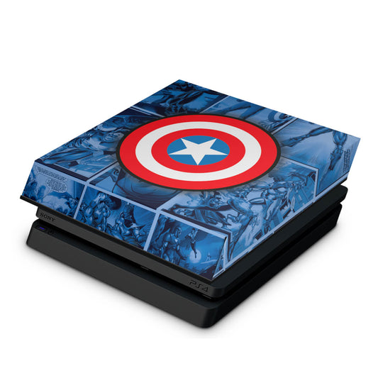 PS4 Slim Capa Anti Poeira - Capitão América Comics