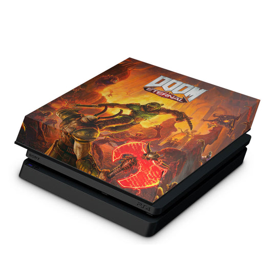 PS4 Slim Capa Anti Poeira - Doom Eternal