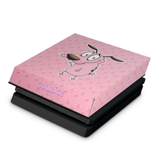 PS4 Slim Capa Anti Poeira - Coragem: O cão covarde