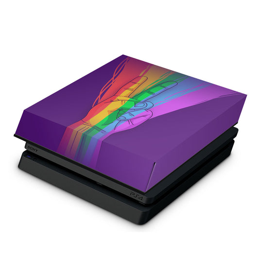 PS4 Slim Capa Anti Poeira - Rainbow Colors Colorido