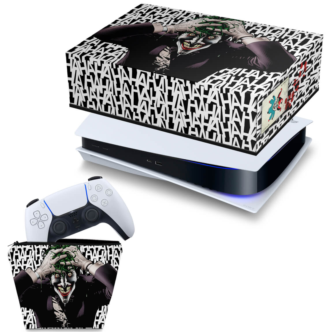 KIT Capa Anti Poeira e Case Controle PS5 Fat Horizontal - Joker Coringa