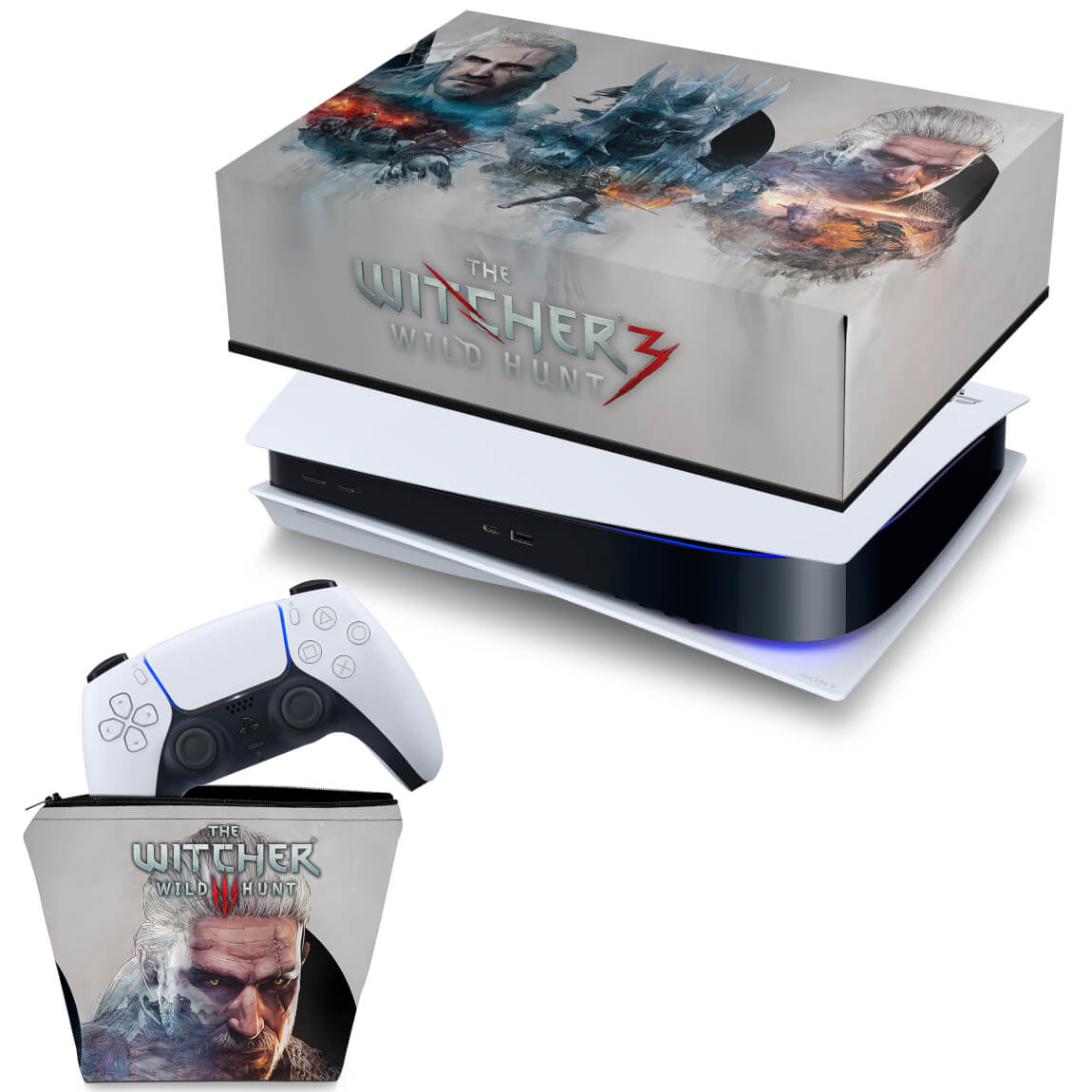 KIT Capa Anti Poeira e Case Controle PS5 Fat Horizontal - The Witcher 3