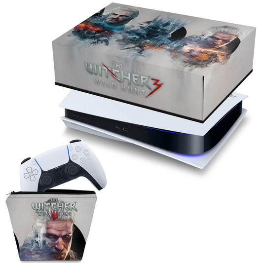 KIT Capa Anti Poeira e Case Controle PS5 Fat Horizontal - The Witcher 3