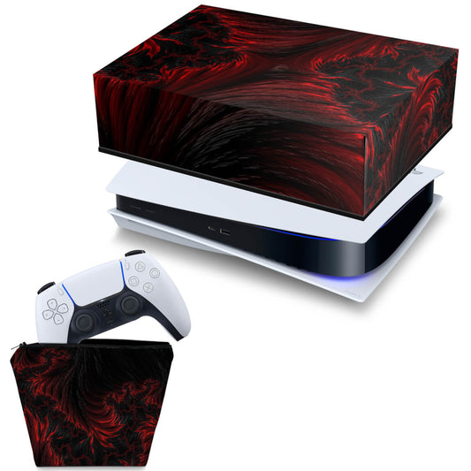 KIT Capa Anti Poeira e Case Controle PS5 Fat Horizontal - Abstrato #96