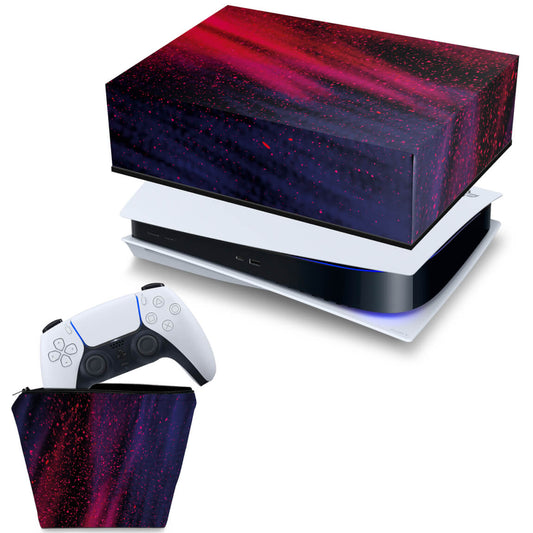 KIT Capa Anti Poeira e Case Controle PS5 Fat Horizontal - Abstrato #101