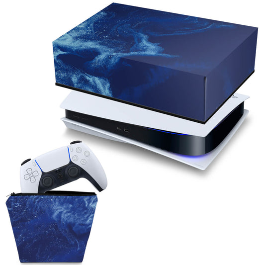 KIT Capa Anti Poeira e Case Controle PS5 Fat Horizontal - Abstrato #106