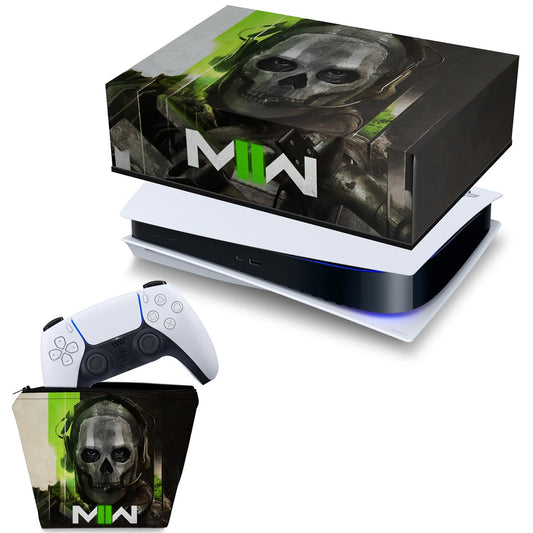 KIT Capa Anti Poeira e Case Controle PS5 Fat Horizontal - Call Of Duty Modern Warfare II