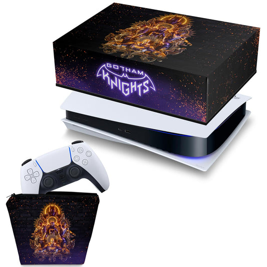 KIT Capa Anti Poeira e Case Controle PS5 Fat Horizontal - Gotham Knights
